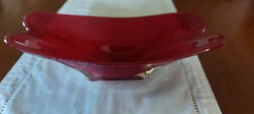 Vintage Murano ruby red center piece